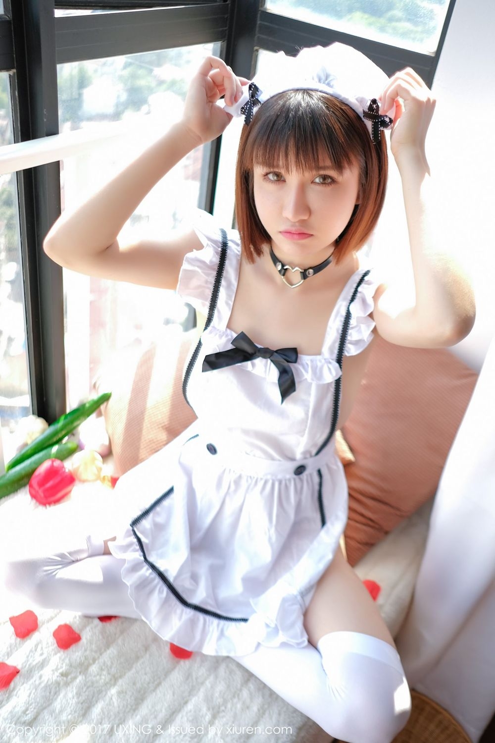 Maid outfit uniform temptation proud jiao meng Ming yan as a person tomato cucumber welfare picture(4)